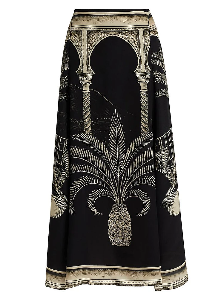 Poems Of The Sea Midi Skirt