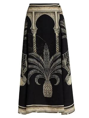 Poems Of The Sea Midi Skirt