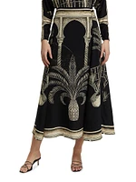 Poems Of The Sea Midi Skirt