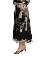 Poems Of The Sea Midi Skirt