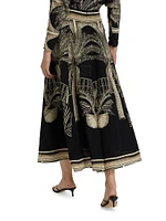 Poems Of The Sea Midi Skirt