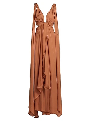 Ocean Mysteries Knotted Maxi Dress