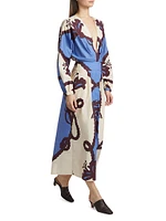 Latitud Marina Printed Midi Dress