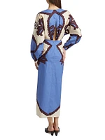 Latitud Marina Printed Midi Dress