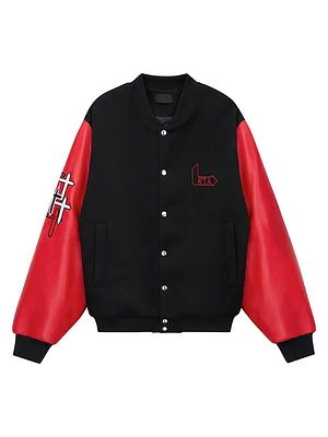 Marty Flame Logo Varsity Jacket