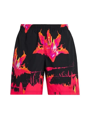 Fire Lily Swim Trunks
