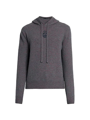 Skull Wool Knit Hoodie
