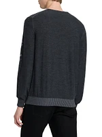 Skull Print Wool Sweater