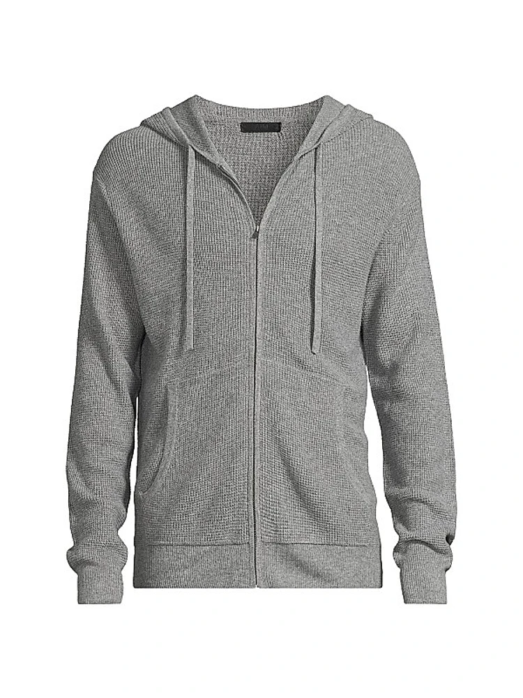 Knit Zip-Front Hoodie