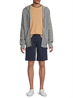 Knit Zip-Front Hoodie