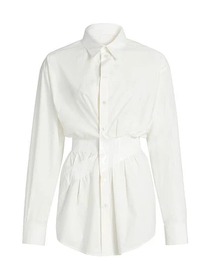 Taped Cotton Button-Front Shirt