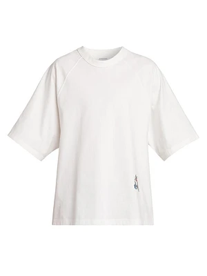 Embroidered Soft Cotton Jersey T-Shirt