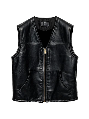 Leather and Shearling Vest