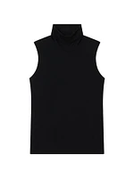 Merino Wool Sleeveless Turtleneck Top