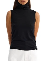 Merino Wool Sleeveless Turtleneck Top