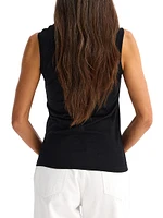 Merino Wool Sleeveless Turtleneck Top