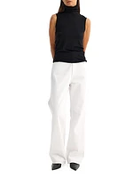 Merino Wool Sleeveless Turtleneck Top