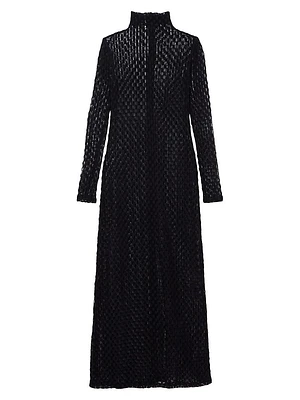 Geometric Lace Maxi Dress