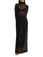 Geometric Lace Maxi Dress