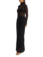 Geometric Lace Maxi Dress