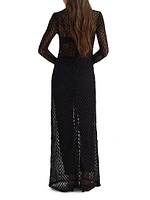 Geometric Lace Maxi Dress