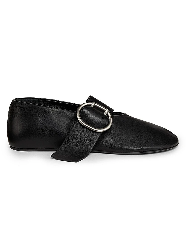 Leather Ballerina Flats