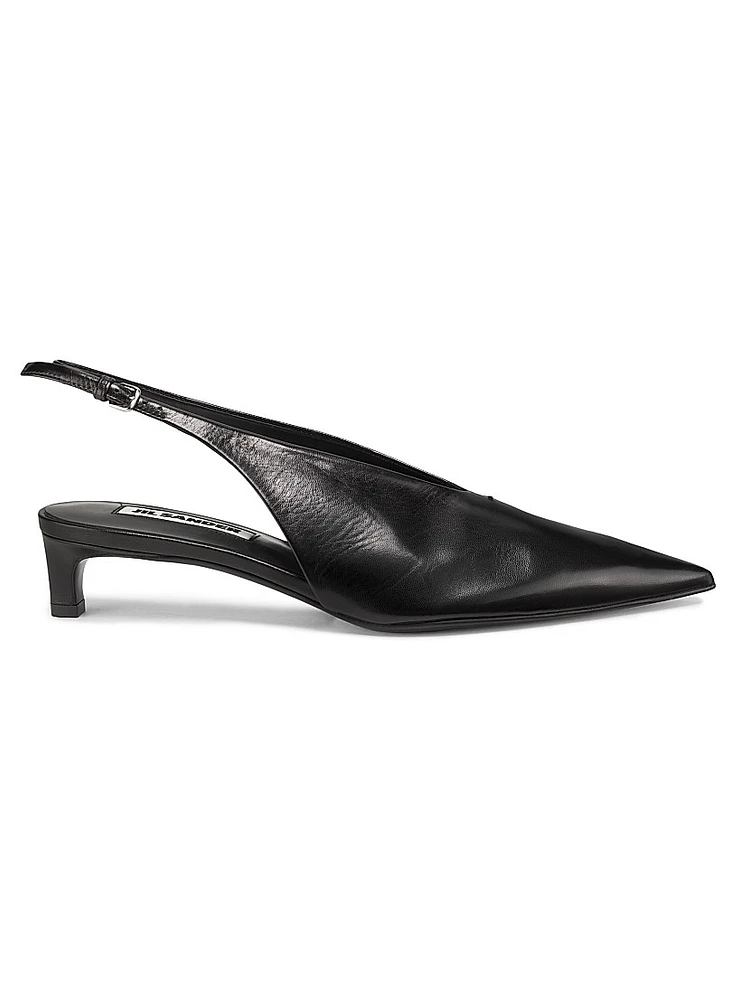 Cruise 35MM Leather Kitten-Heel Pumps