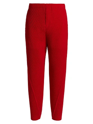 Pleated Ankle-Length Pants
