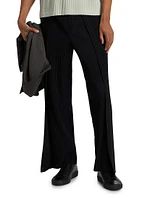 Snap-Cuff Pleats Pants