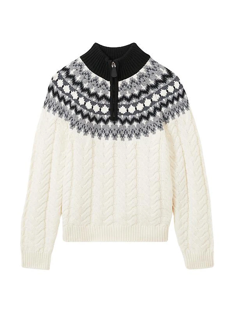 Colorado Fair Isle Cable-Knit Sweater
