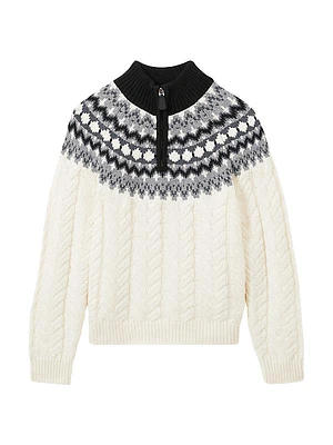 Colorado Fair Isle Cable-Knit Sweater