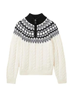Colorado Fair Isle Cable-Knit Sweater