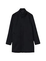Bhule Wool-Blend Stand-Collar Coat