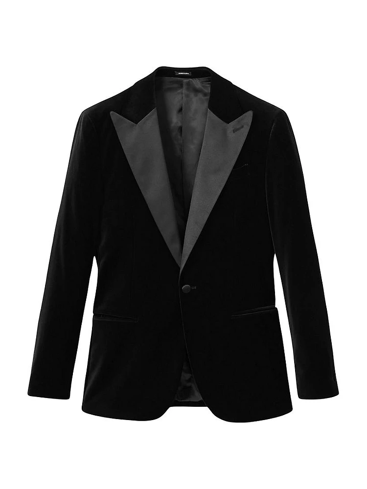Diamond Velvet Single-Breasted Dinner Jacket