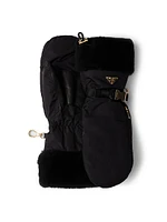 Re-Nylon and Shearling Mittens