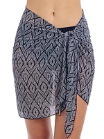 Plume Mesh Tie-Waist Sarong