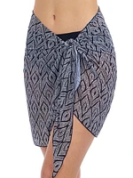 Plume Mesh Tie-Waist Sarong