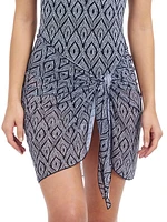 Plume Mesh Tie-Waist Sarong