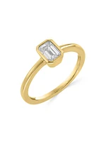 14K Yellow Gold & 0.49 TCW Emerald-Cut Lab-Grown Diamond Solitaire Ring