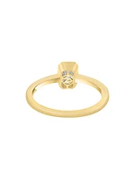 14K Yellow Gold & 0.49 TCW Emerald-Cut Lab-Grown Diamond Solitaire Ring