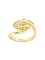 14K Yellow Gold & TCW Lab-Grown Diamond Wraparound Ring