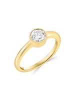 14K Yellow Gold & TCW Round Brilliant Lab-Grown Diamond Solitaire Ring