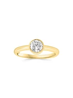 14K Yellow Gold & TCW Round Brilliant Lab-Grown Diamond Solitaire Ring