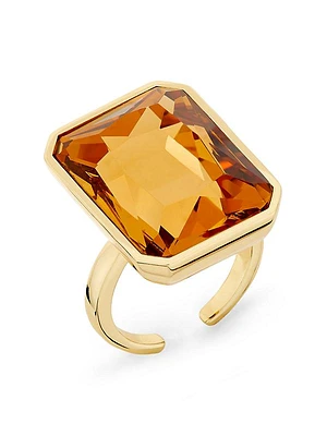 Stone Norika Goldtone & Cubic Zirconia Ring