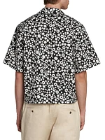 Poppy Fields Print Bowling Shirt