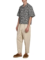 Poppy Fields Print Bowling Shirt