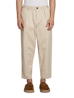 Cotton Gabardine Crop Trousers