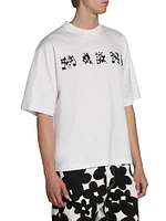 Poppy Fields Printed Logo Cotton T-Shirt