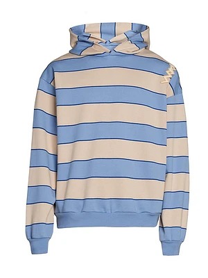Striped Cotton Hoodie