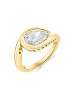 14K Yellow Gold & 2.07 TCW Pear-Cut Lab-Grown Diamond Ring